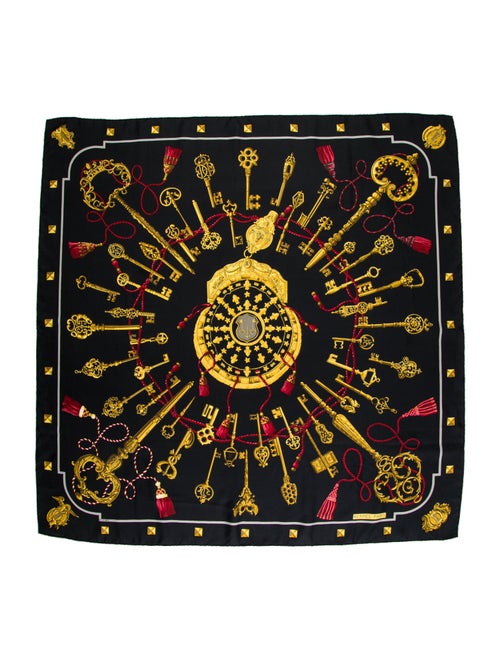 Hermès Les Clés Silk Scarf