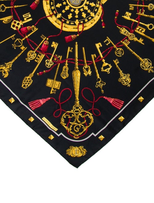 Hermès Les Clés Silk Scarf
