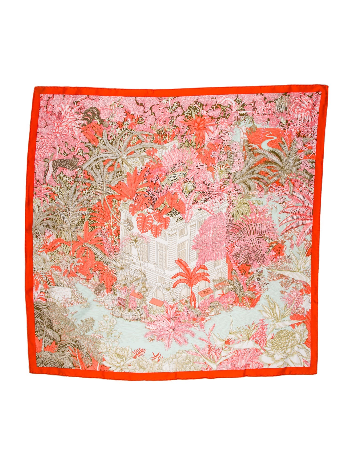 Hermès FAVBOVRG TROPICAL Silk Scarf