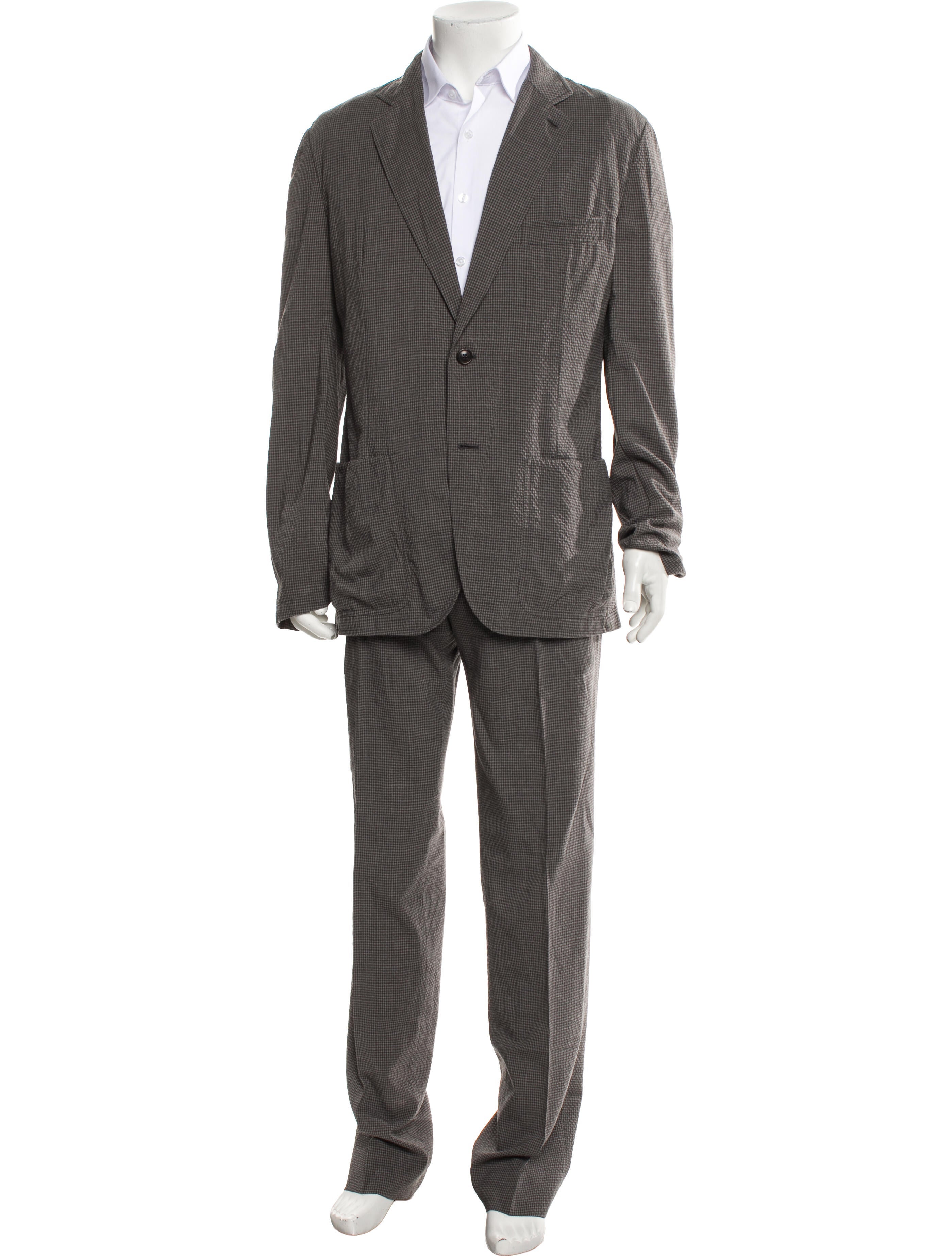 Hermès Virgin Wool Houndstooth Print Two-Piece Suit