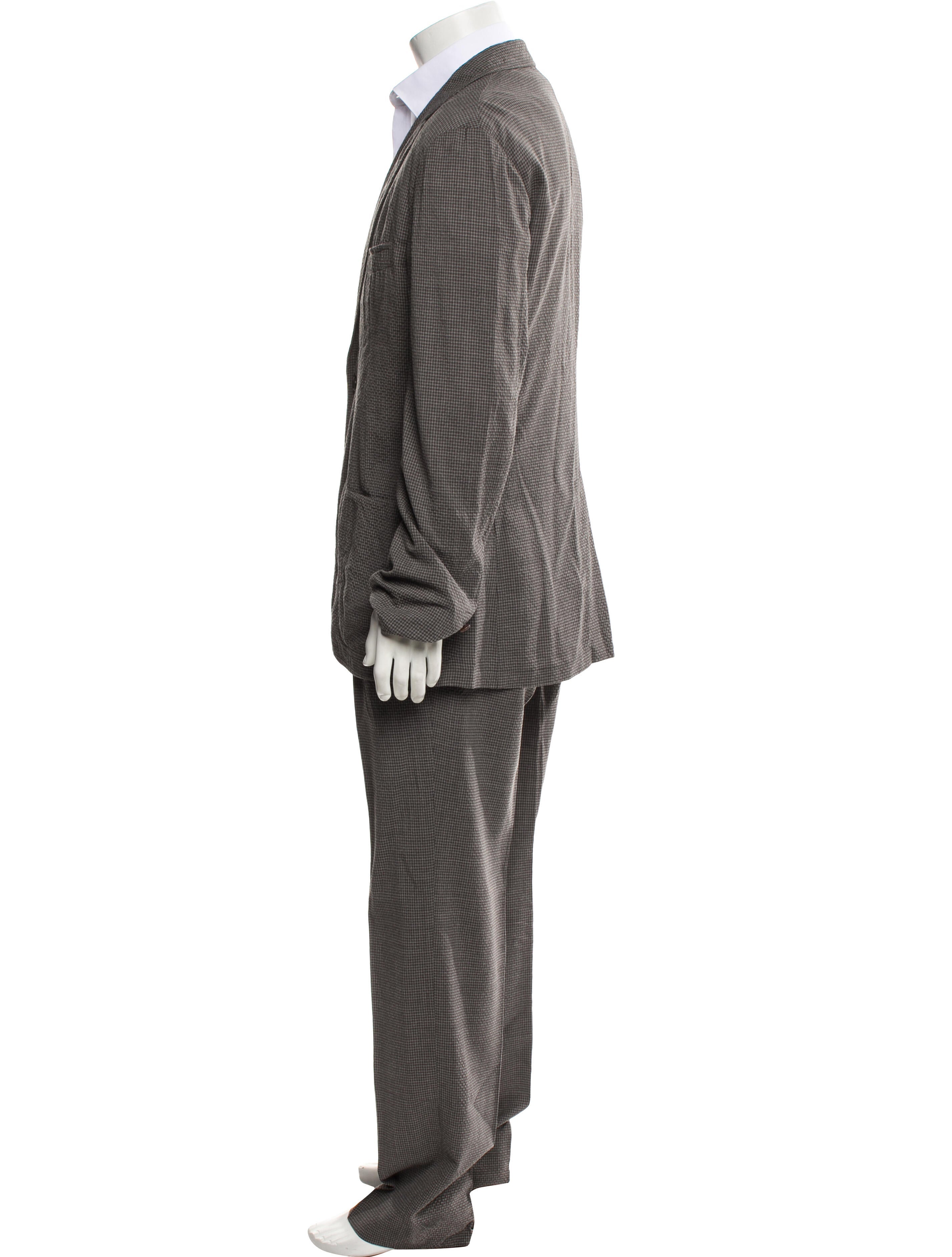 Hermès Virgin Wool Houndstooth Print Two-Piece Suit