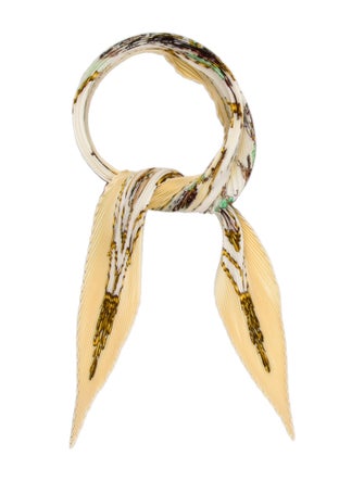 Hermès Les Chevaux des Moghols Silk Plissé Scarf