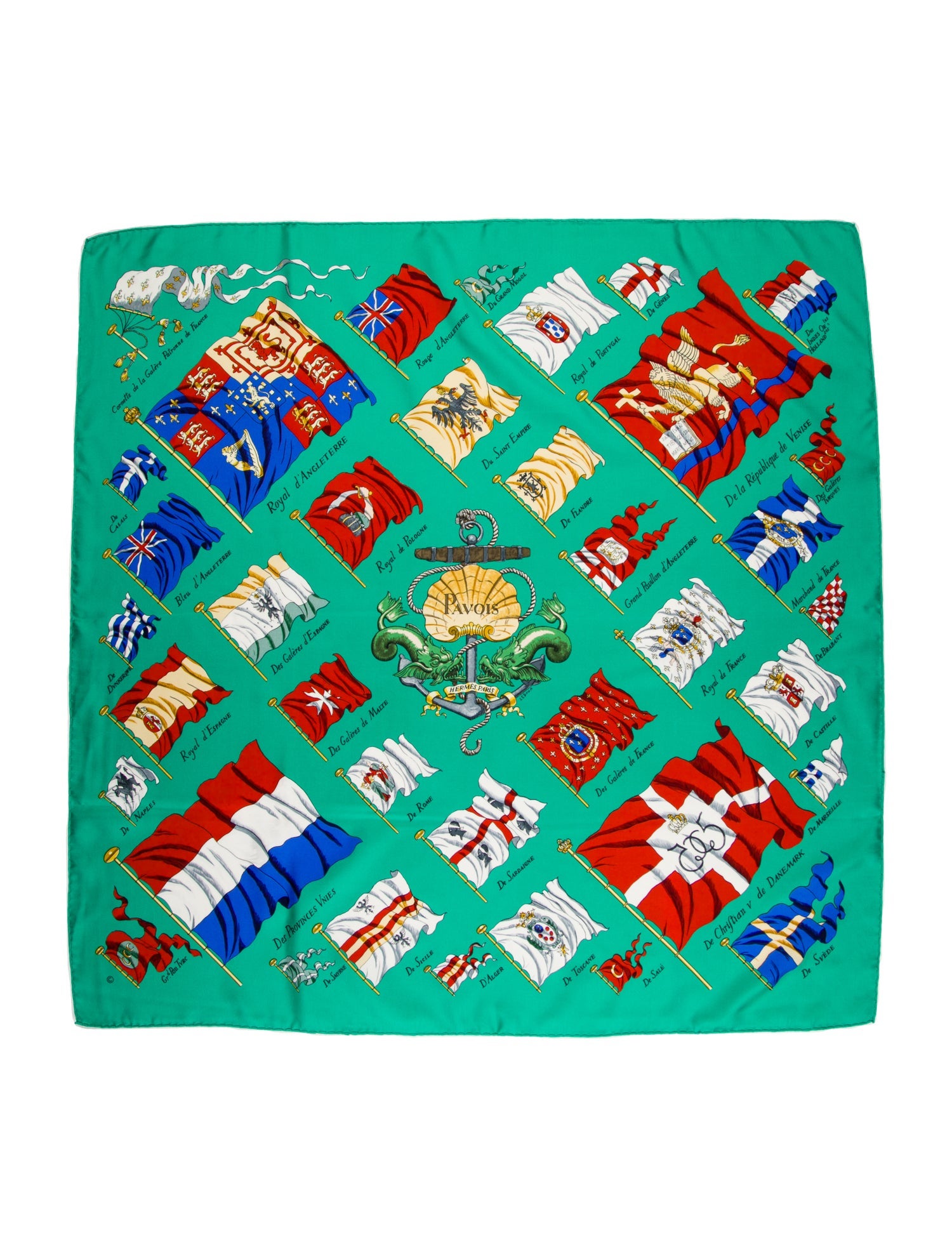 Hermès Pavois Silk Scarf
