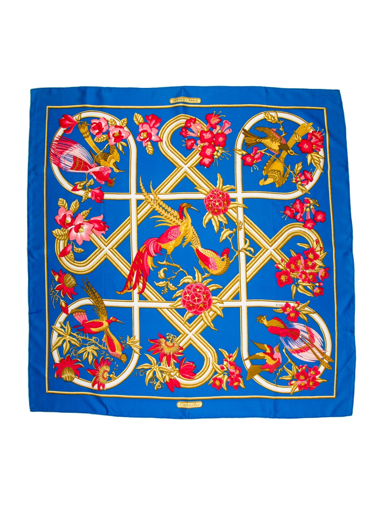 Hermès Caraïbes Silk Scarf