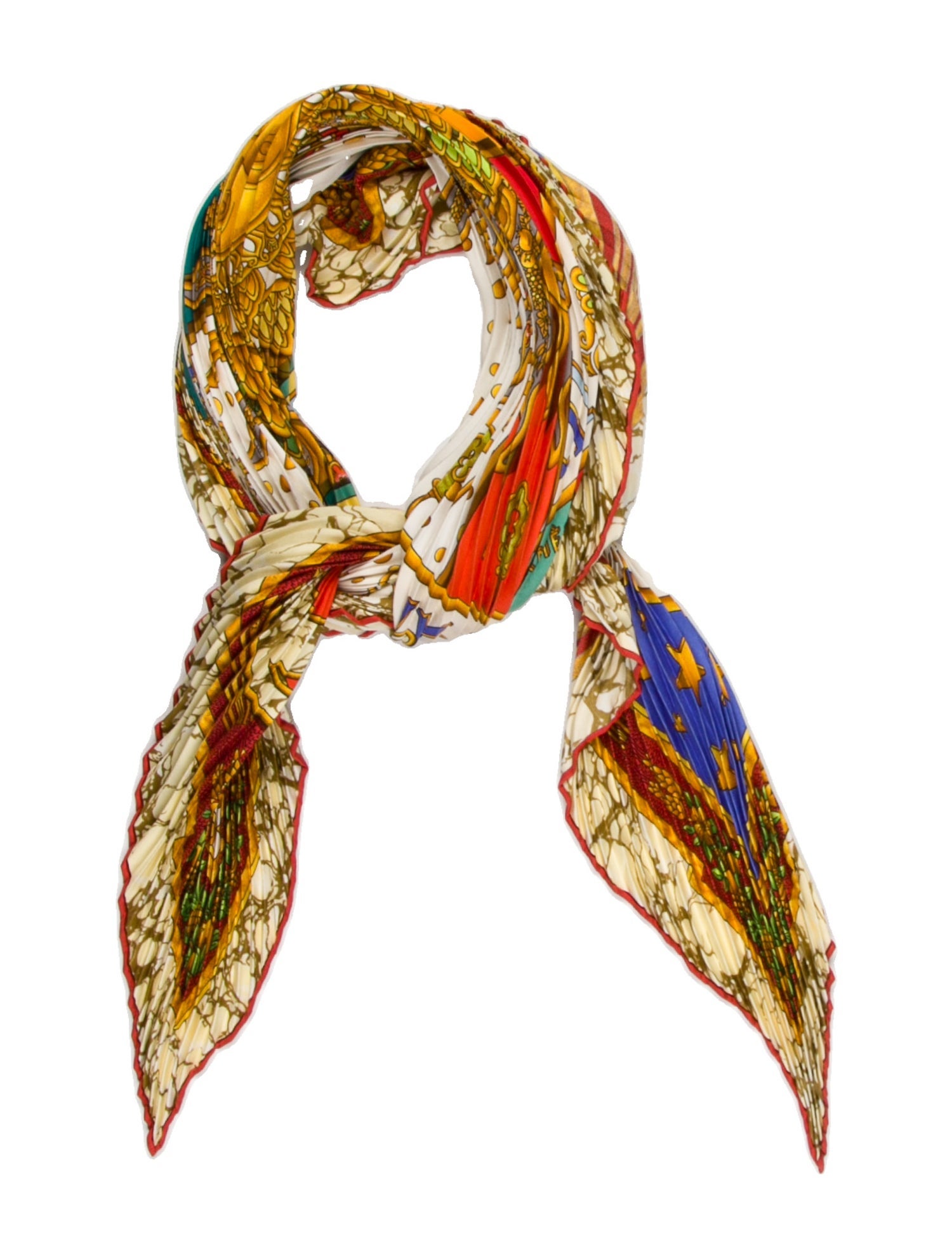 Hermès Carpe Diem Silk Plissé Scarf