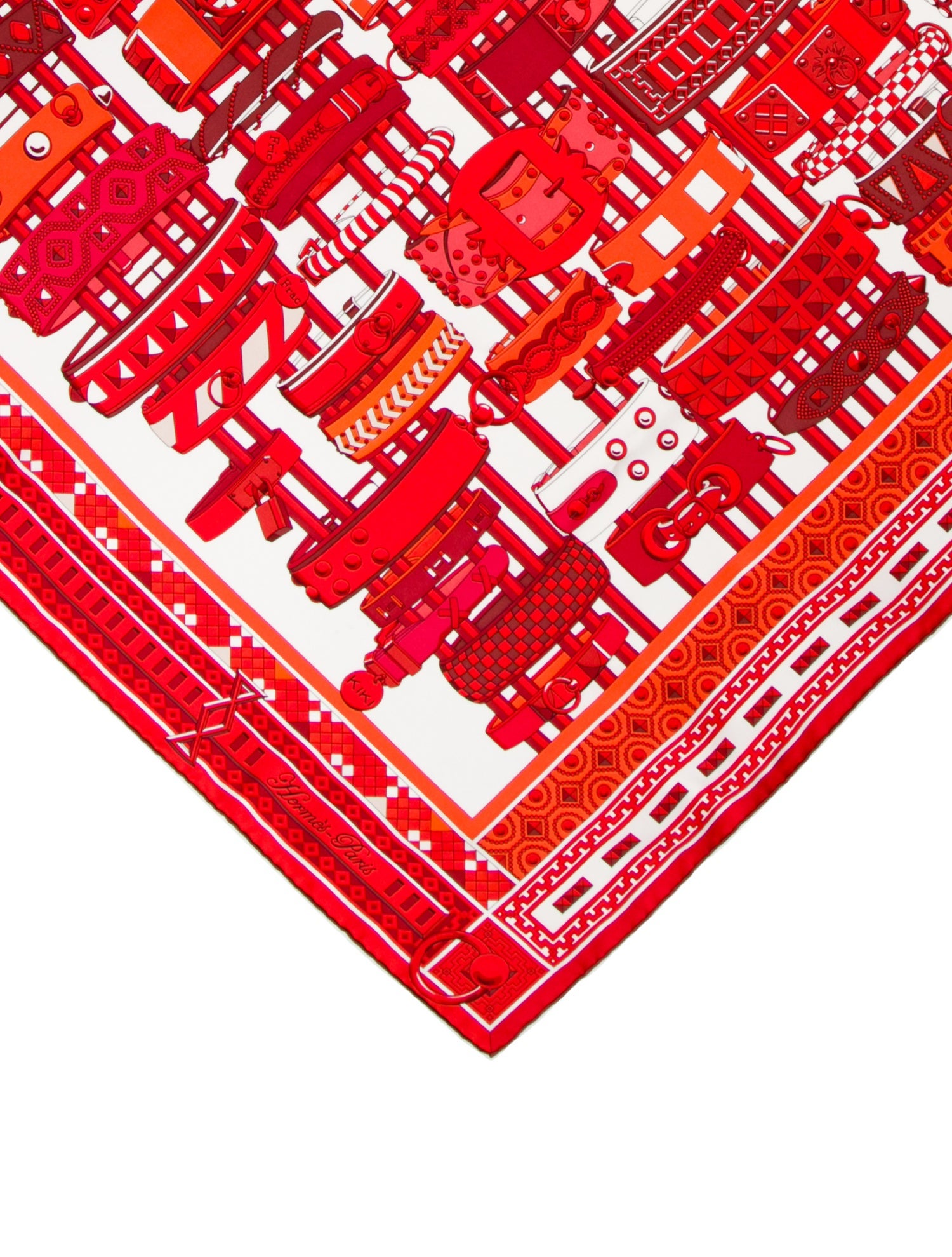 Hermès Colliers de Chiens Silk Scarf