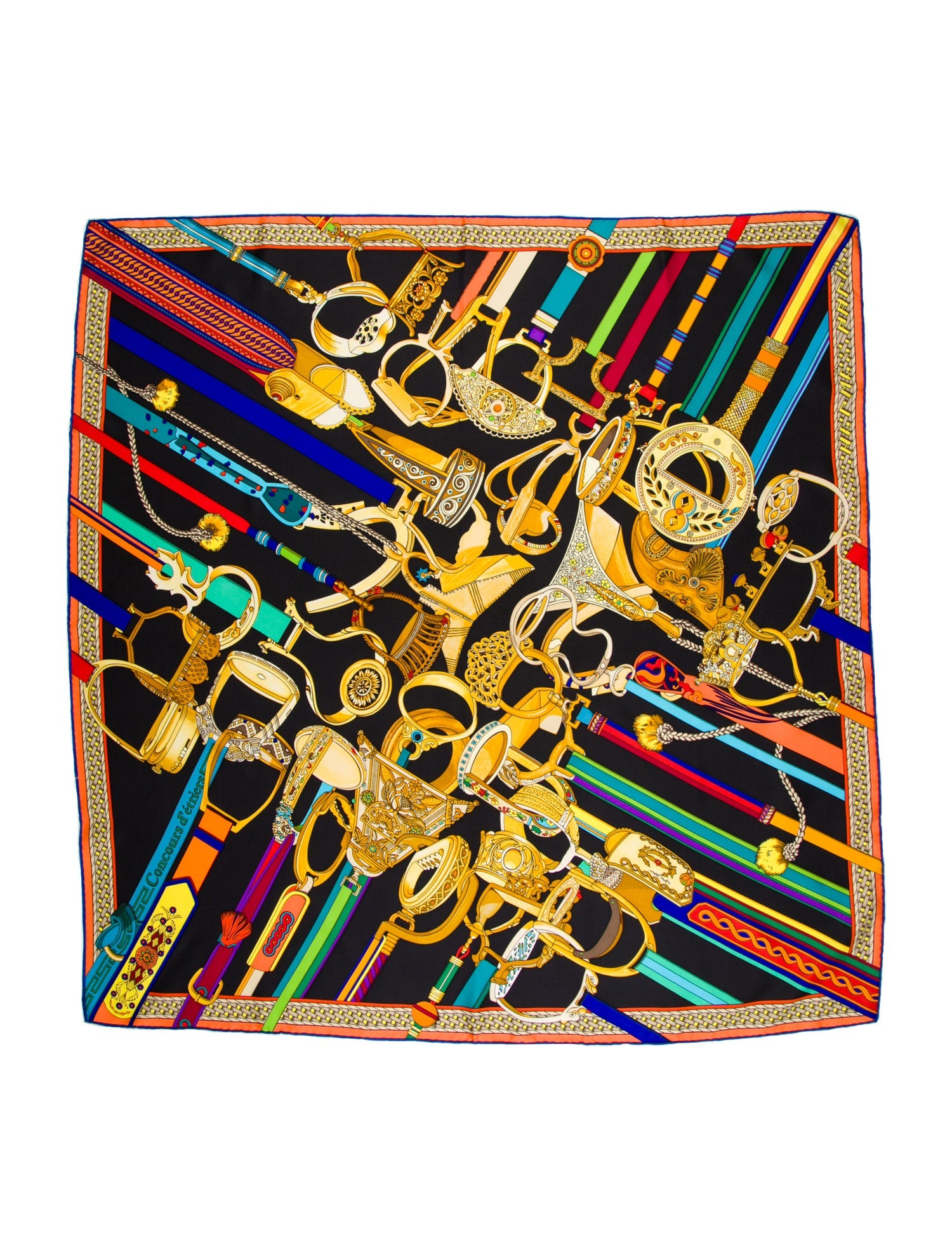 Hermès Concours d' Etriers Silk Scarf
