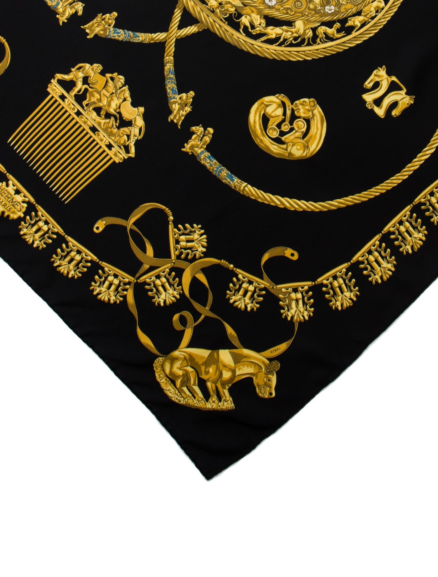 Hermès Les Cavaliers d'Or Silk Scarf