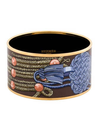 Hermès Enamel Extra Wide Bangle Bracelet