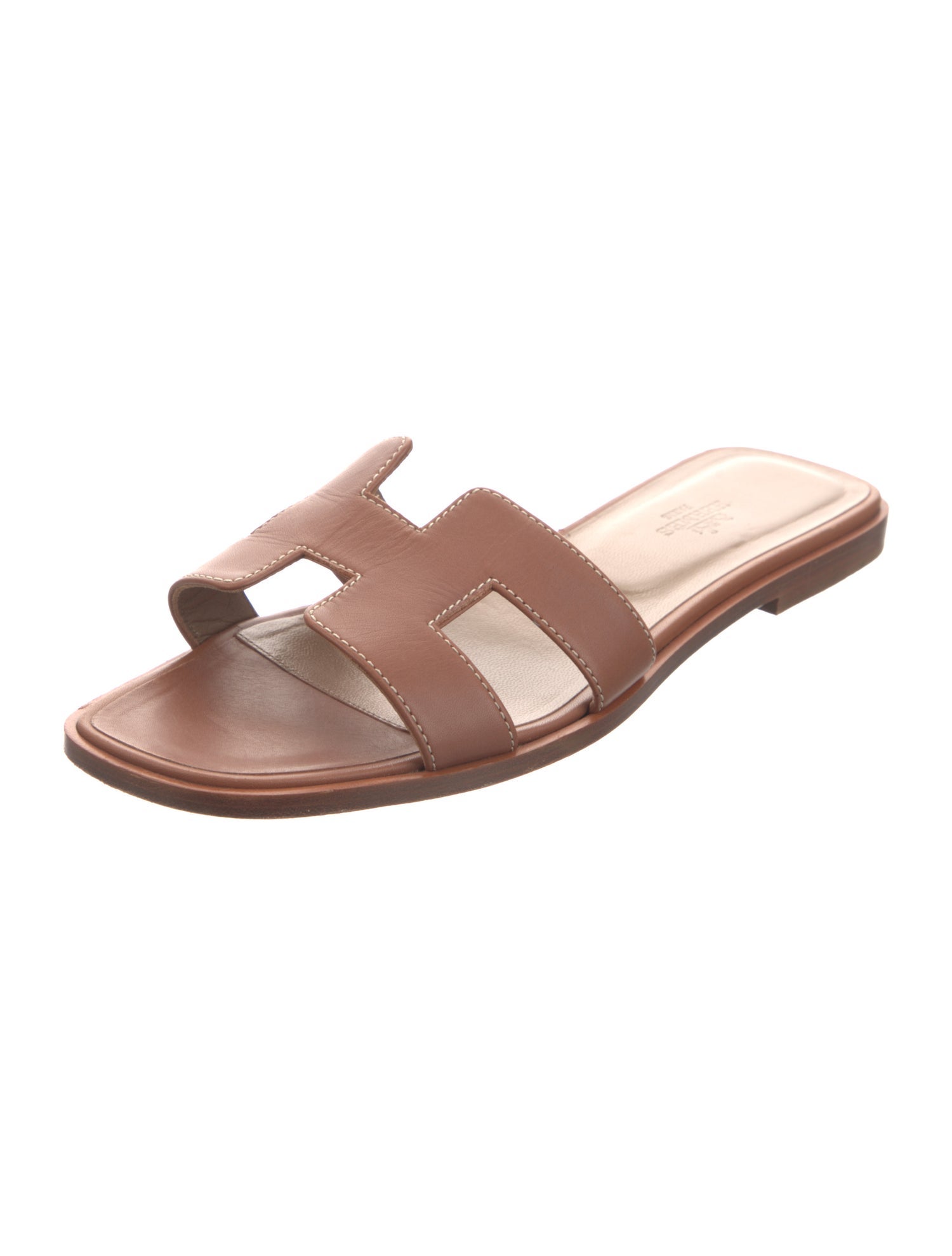 Hermès Oran Leather Slides