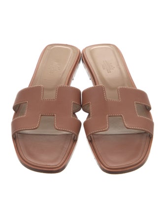 Hermès Oran Leather Slides