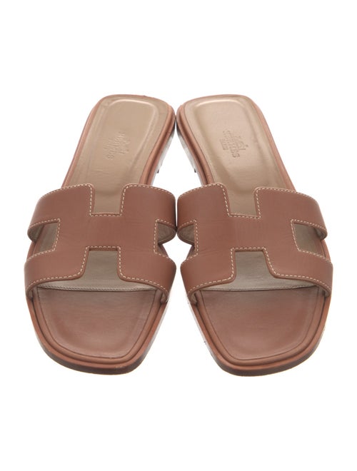Hermès Oran Leather Slides