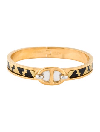 Hermès Mini Clic Chaine d'Ancre 'Cartes de Jouer' Bracelet