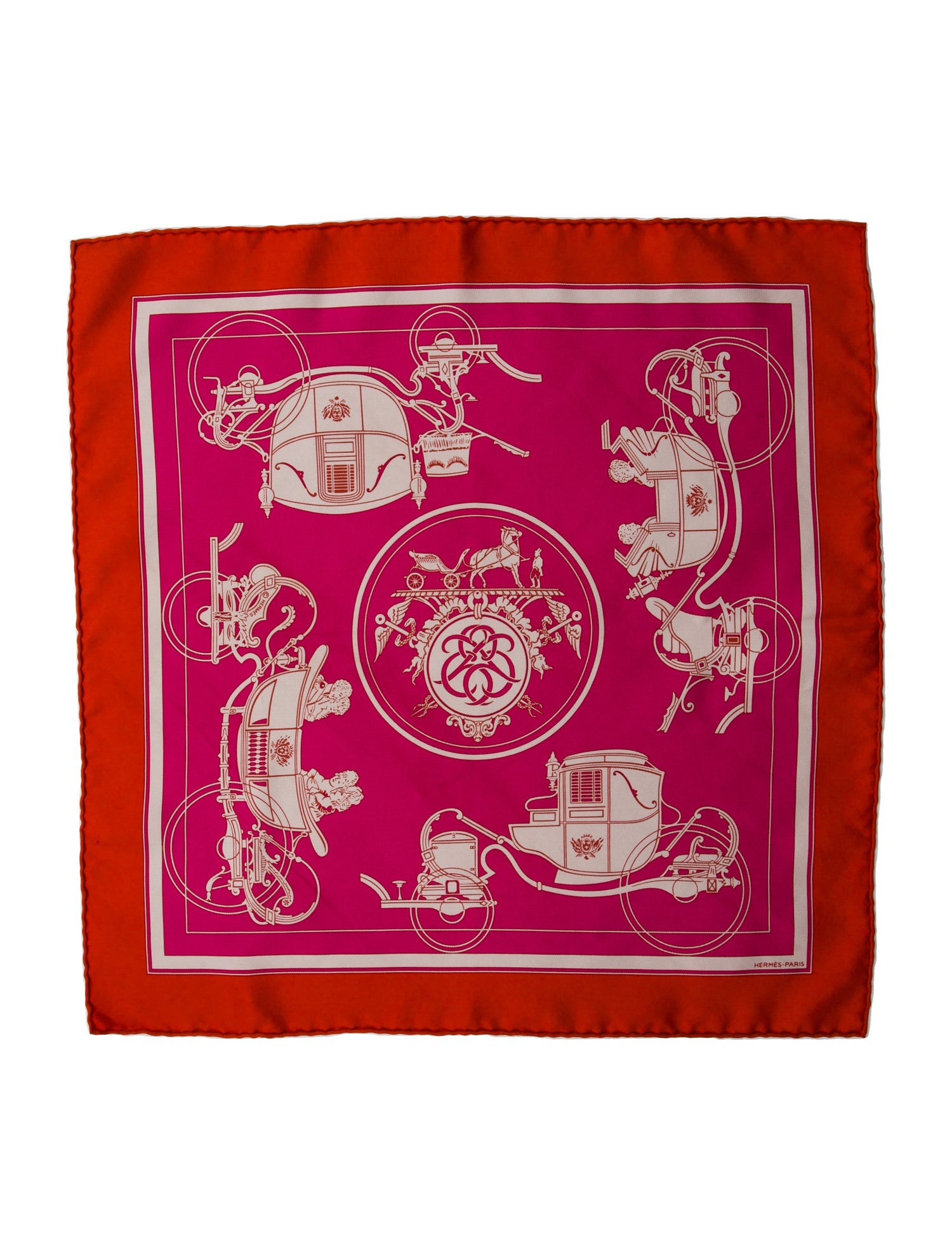 Hermès Ex- Libris Pocket Square Silk Scarf