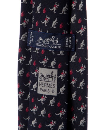 Hermès Silk Pattern Print Tie