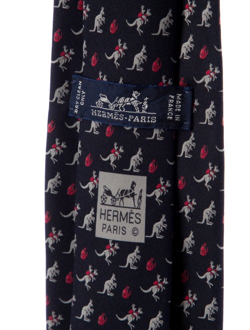 Hermès Silk Pattern Print Tie