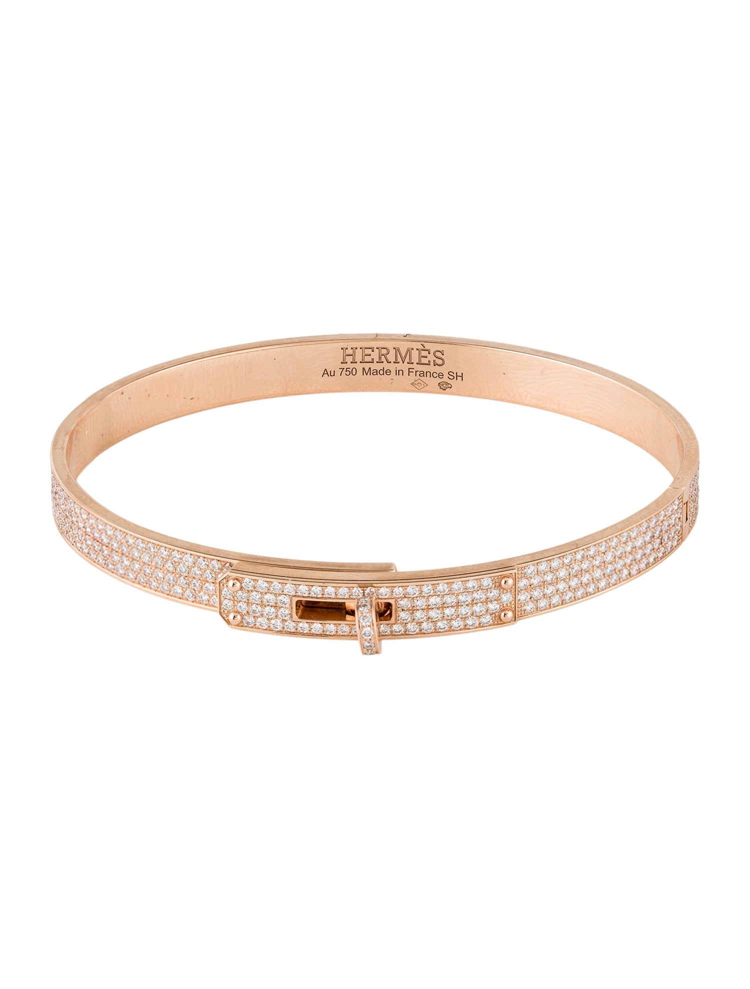 Hermès 18K Diamond Kelly Bracelet, Small Model