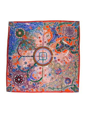 Hermès Arbre du Vent Silk Shawl