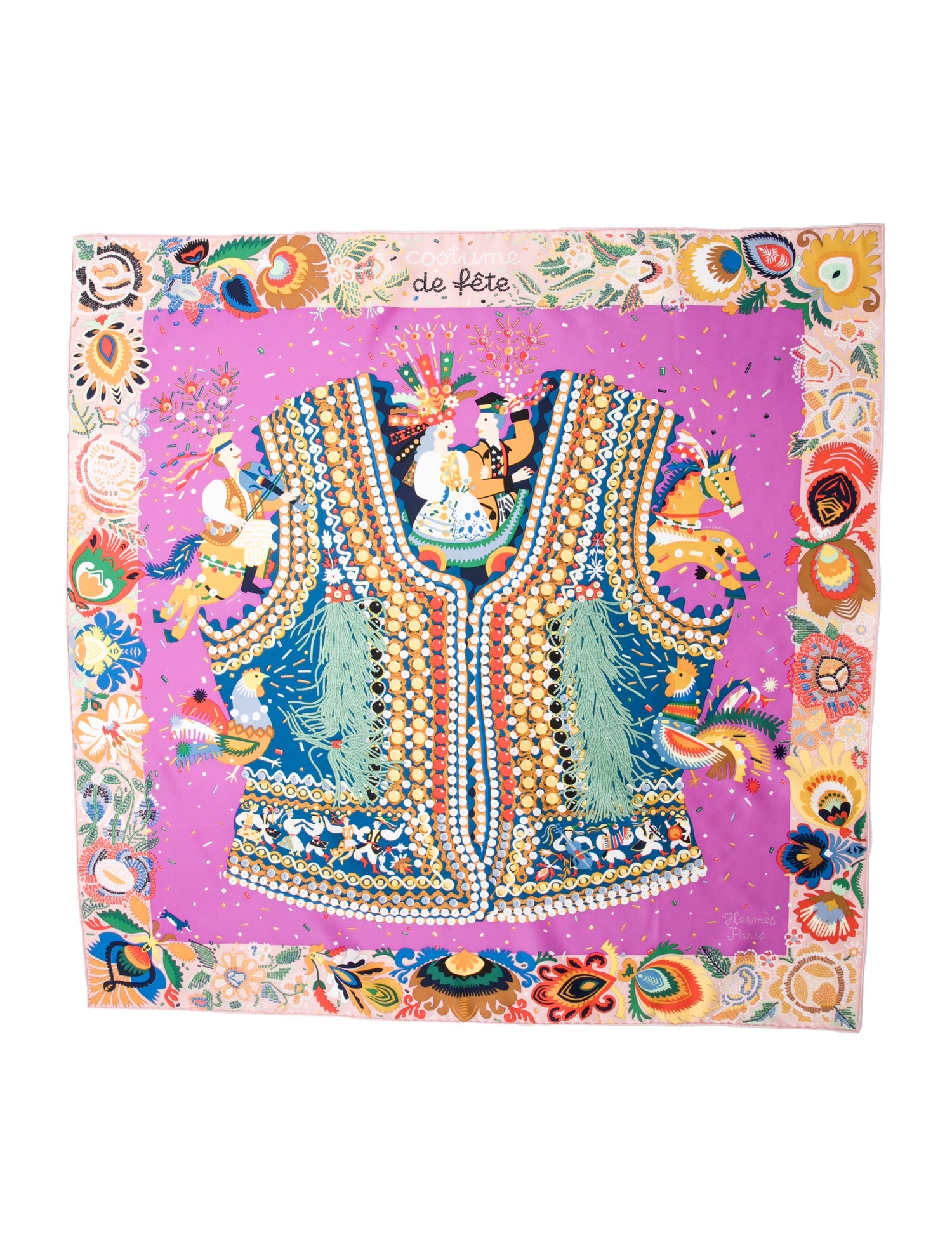 Hermès Costume de Fete Silk Scarf w/ Tags
