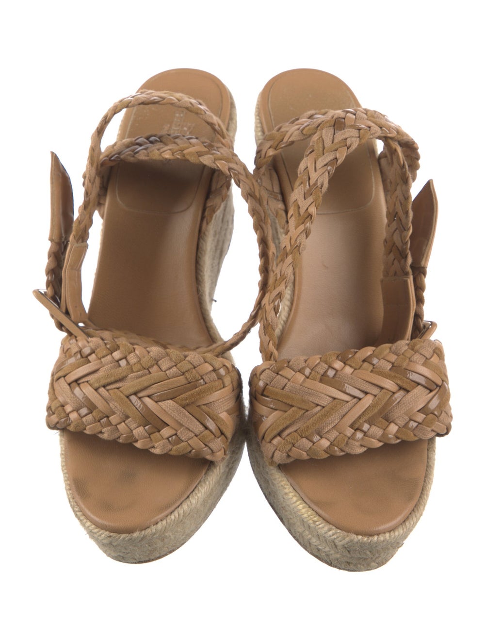 Hermès Sofia Espadrilles Brown Leather Braided Ac… - image 3