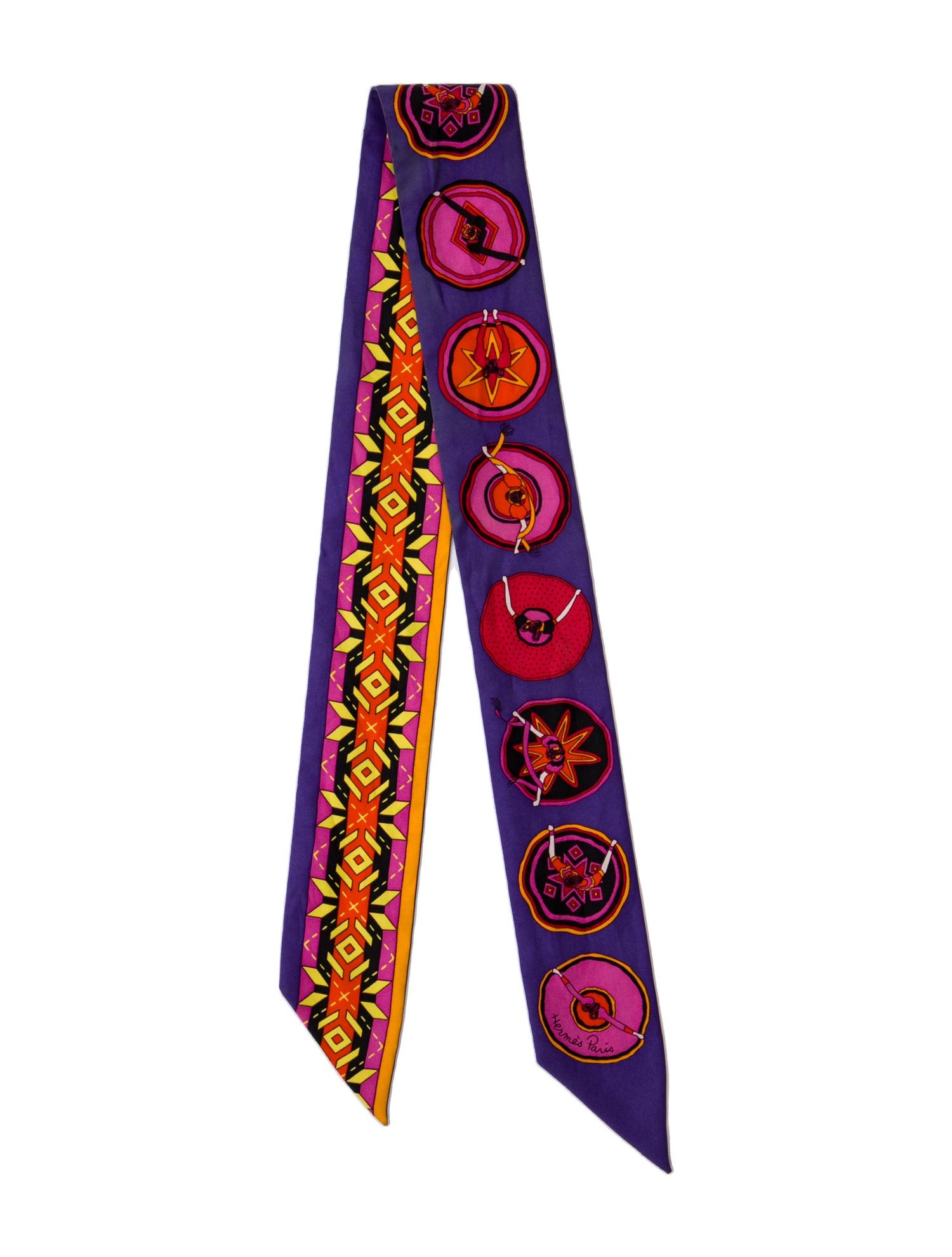 Hermès Belles du Mexique Silk Twilly Scarf