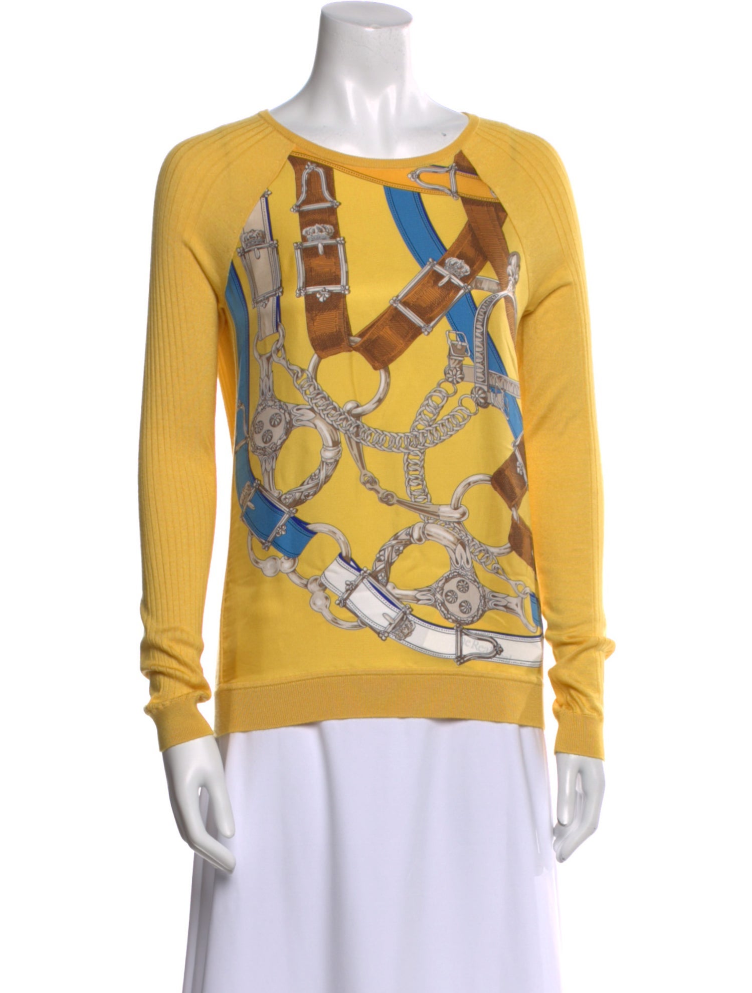 Hermès Silk Graphic Print Sweatshirt