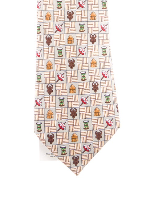Hermès Pattern Print Tie