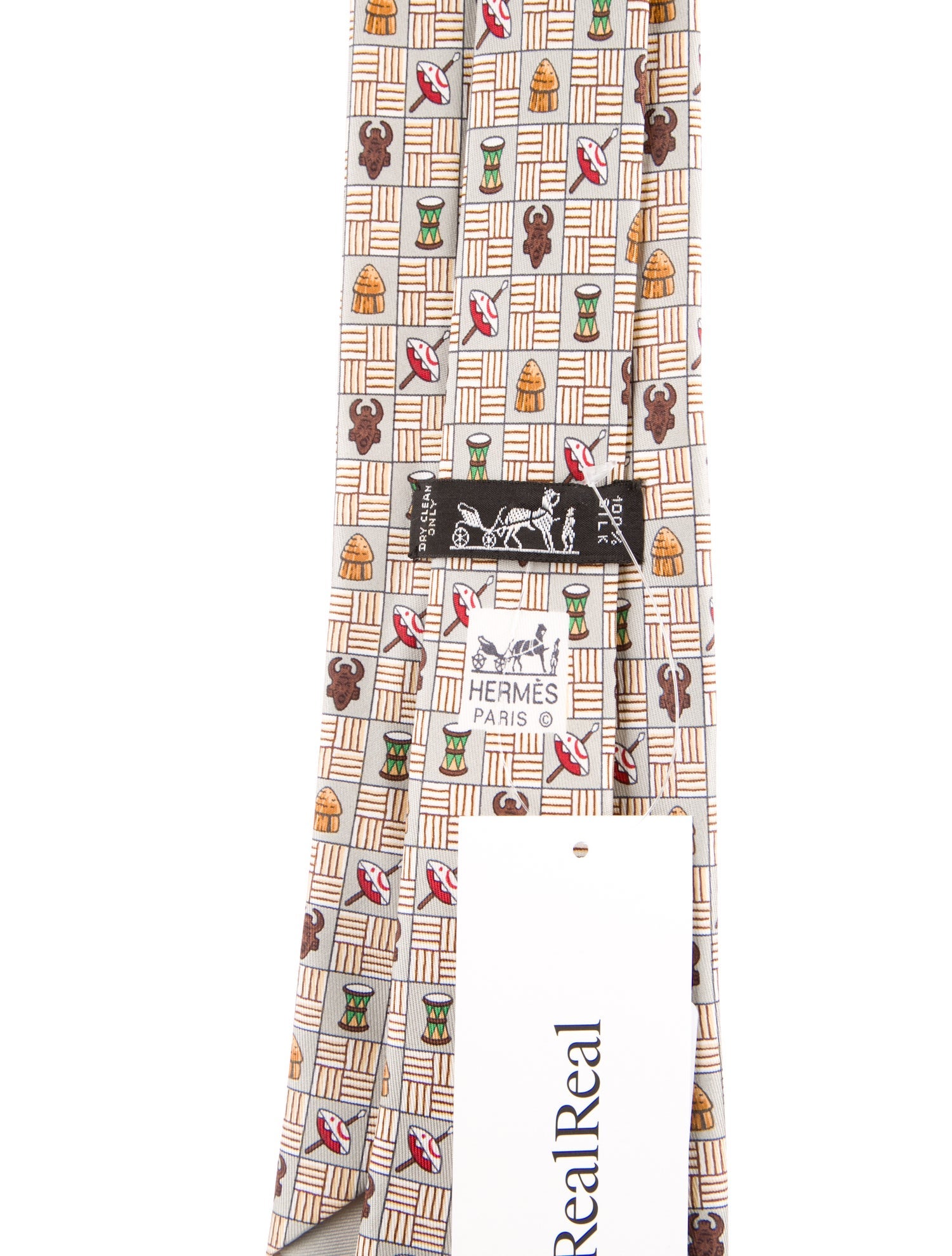 Hermès Pattern Print Tie
