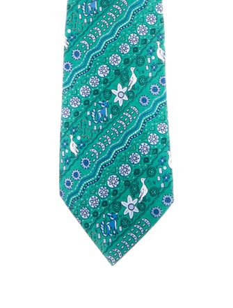 Hermès Pattern Print Tie