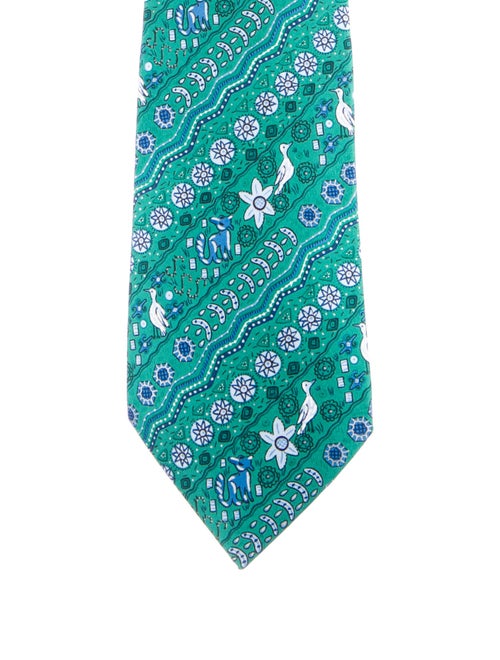 Hermès Pattern Print Tie