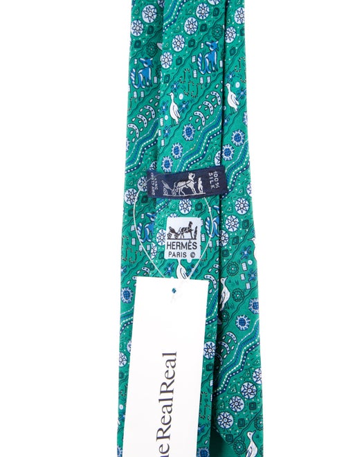 Hermès Pattern Print Tie