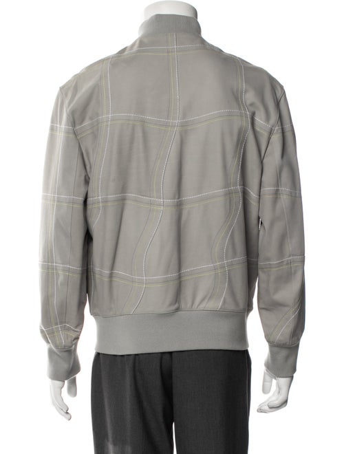 Hermès Calfskin Plaid Print Bomber Jacket