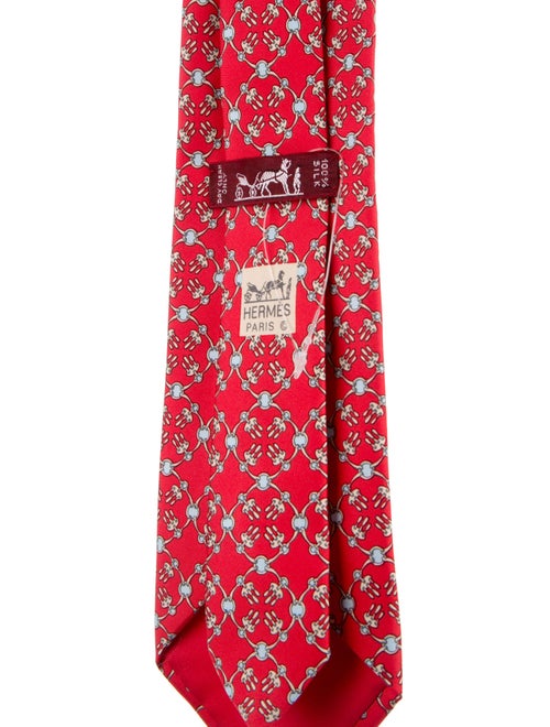 Hermès Pattern Print Tie