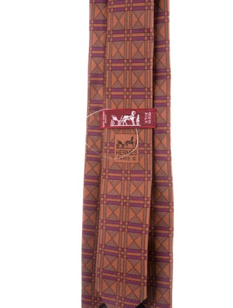 Hermès Pattern Print Tie