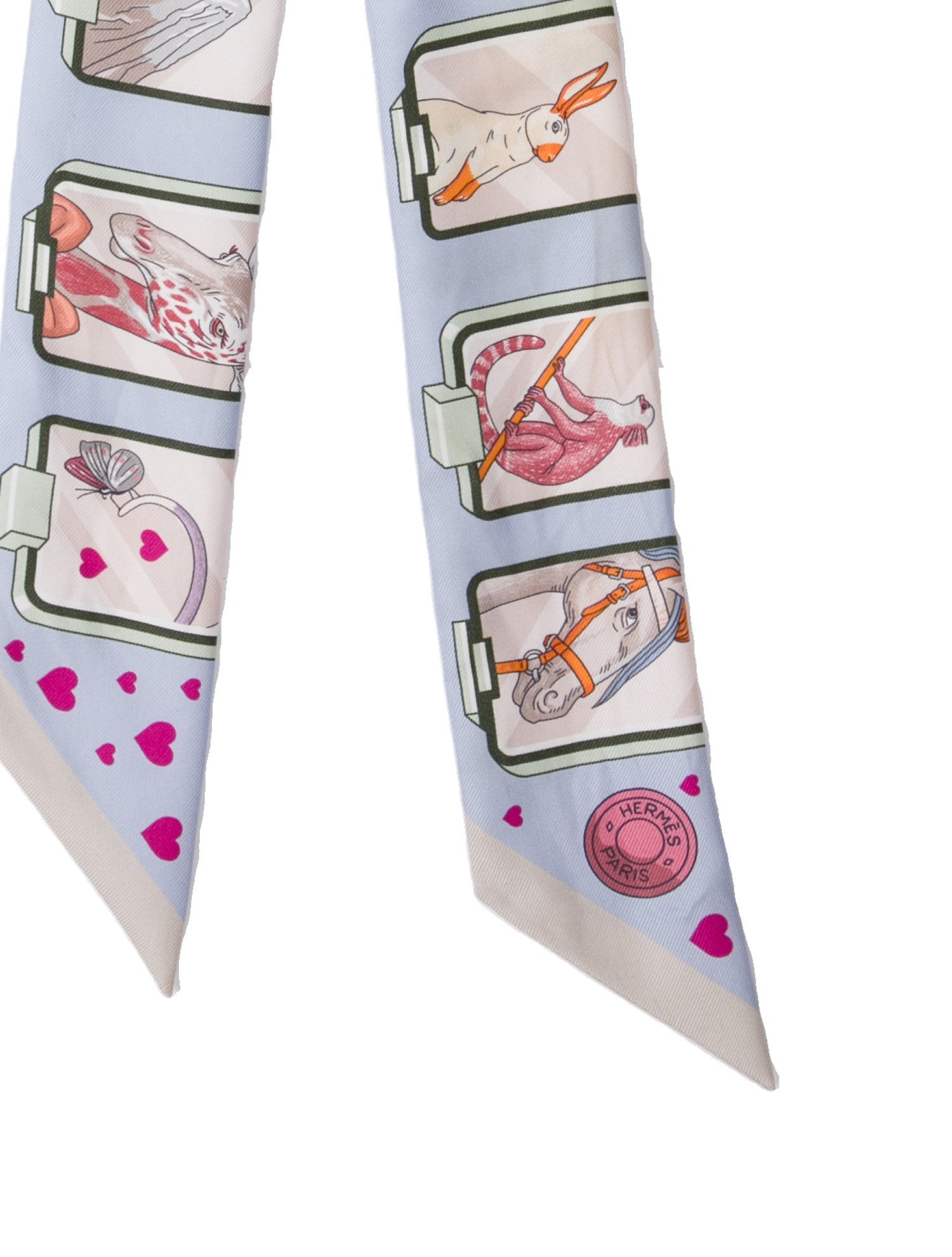 Hermès Story Silk Twilly Scarf