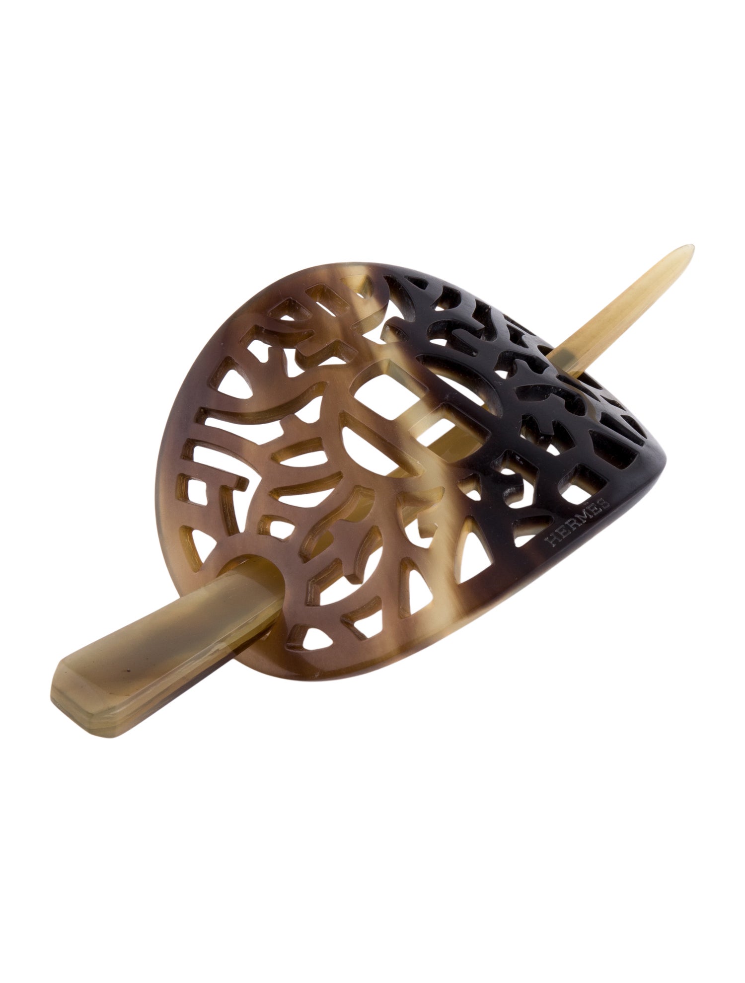 Hermès Buffalo Horn Rocaille Hair Clip