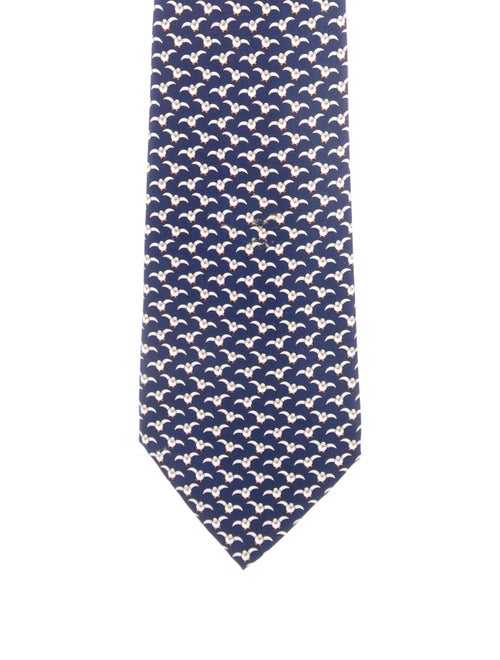 Hermès duck pattern print tie