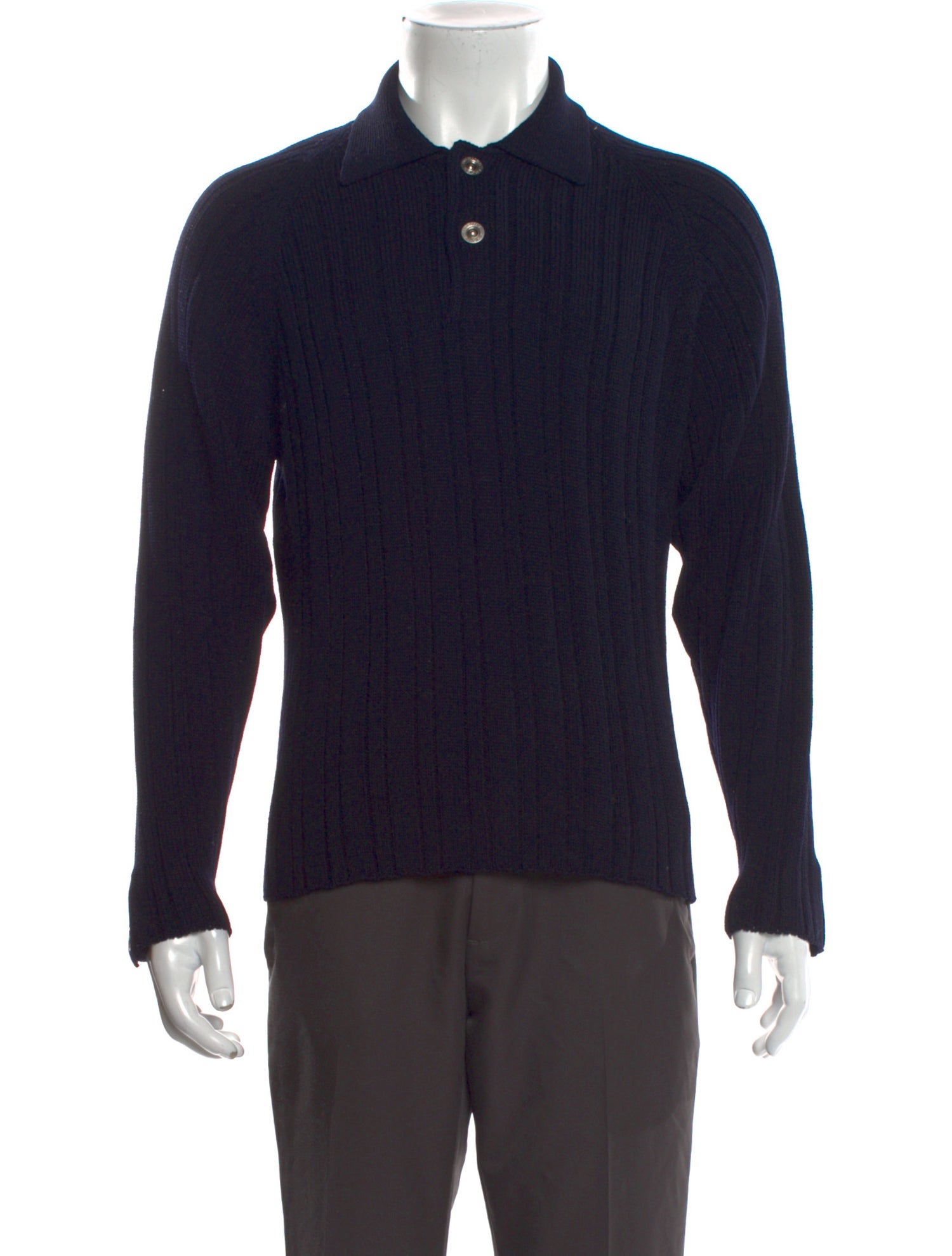 Hermès Wool Mock Neck Polo Sweater