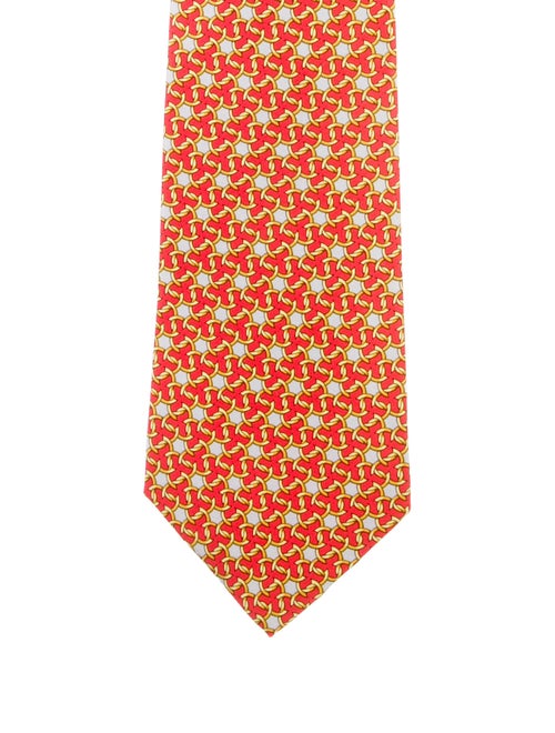 Hermès Interlocking Shape Print Tie