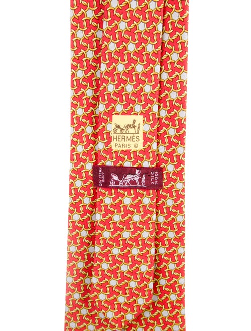 Hermès Interlocking Shape Print Tie