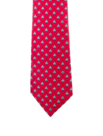 Hermès animal pattern print tie