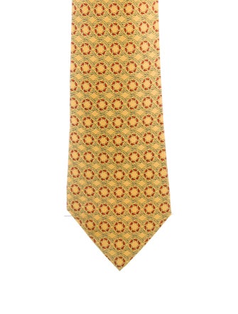 Hermès pattern print tie
