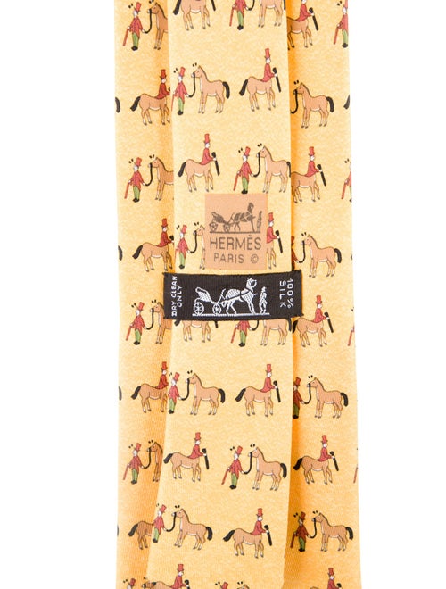 Hermès horse pattern printed tie