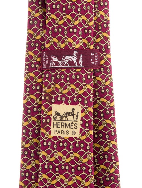 Hermès Silk Pattern Print Tie
