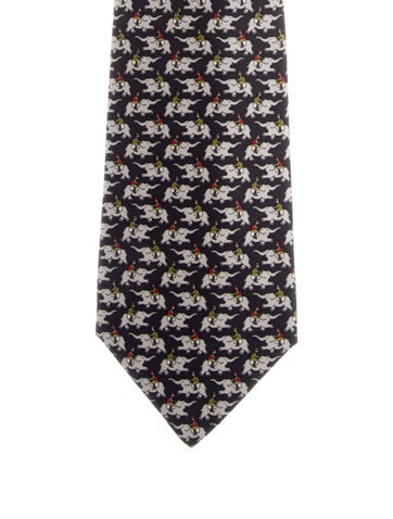 Hermès Ties Silk Patterned Tie
