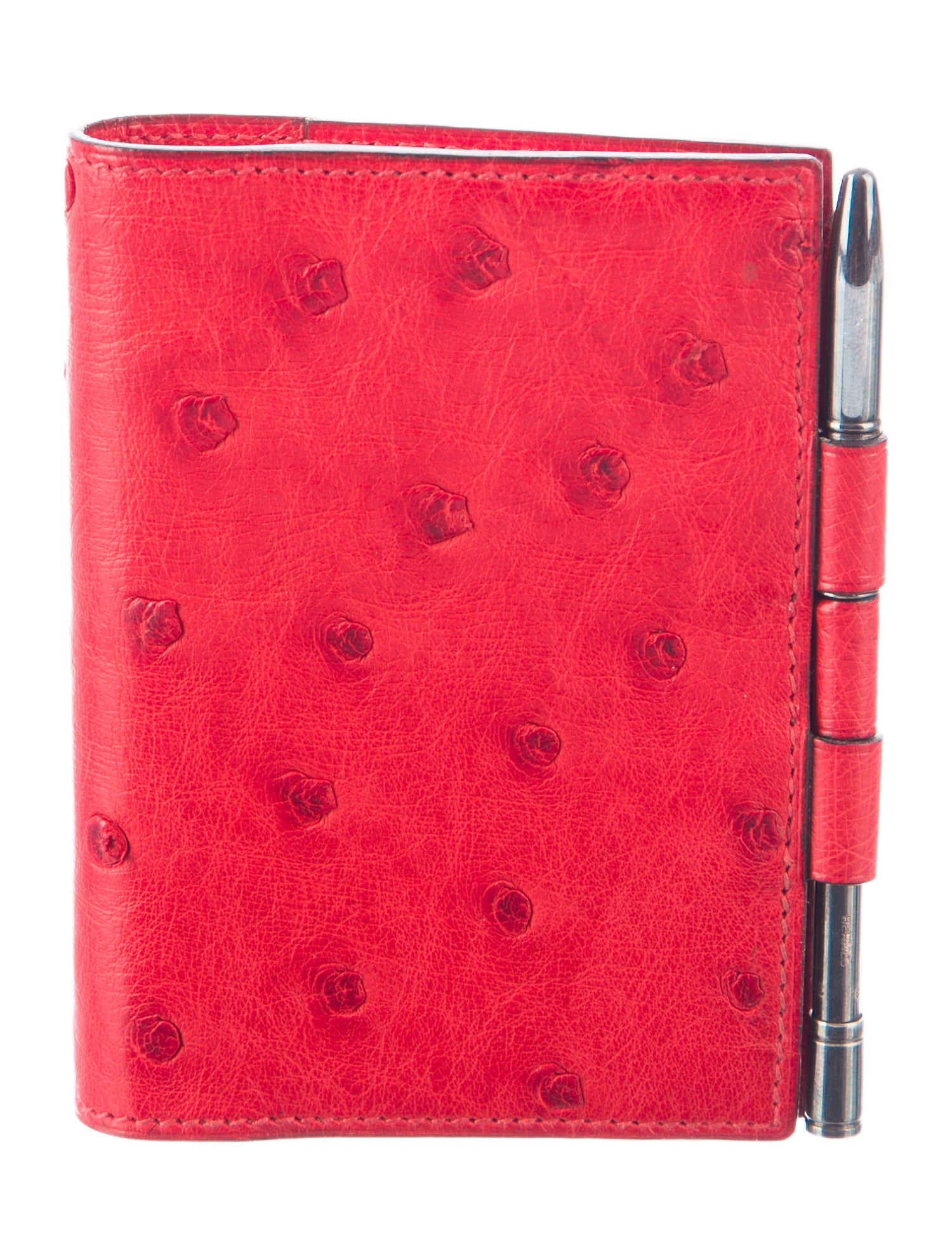 Hermès Ostrich Mini Globetrotter Agenda Cover