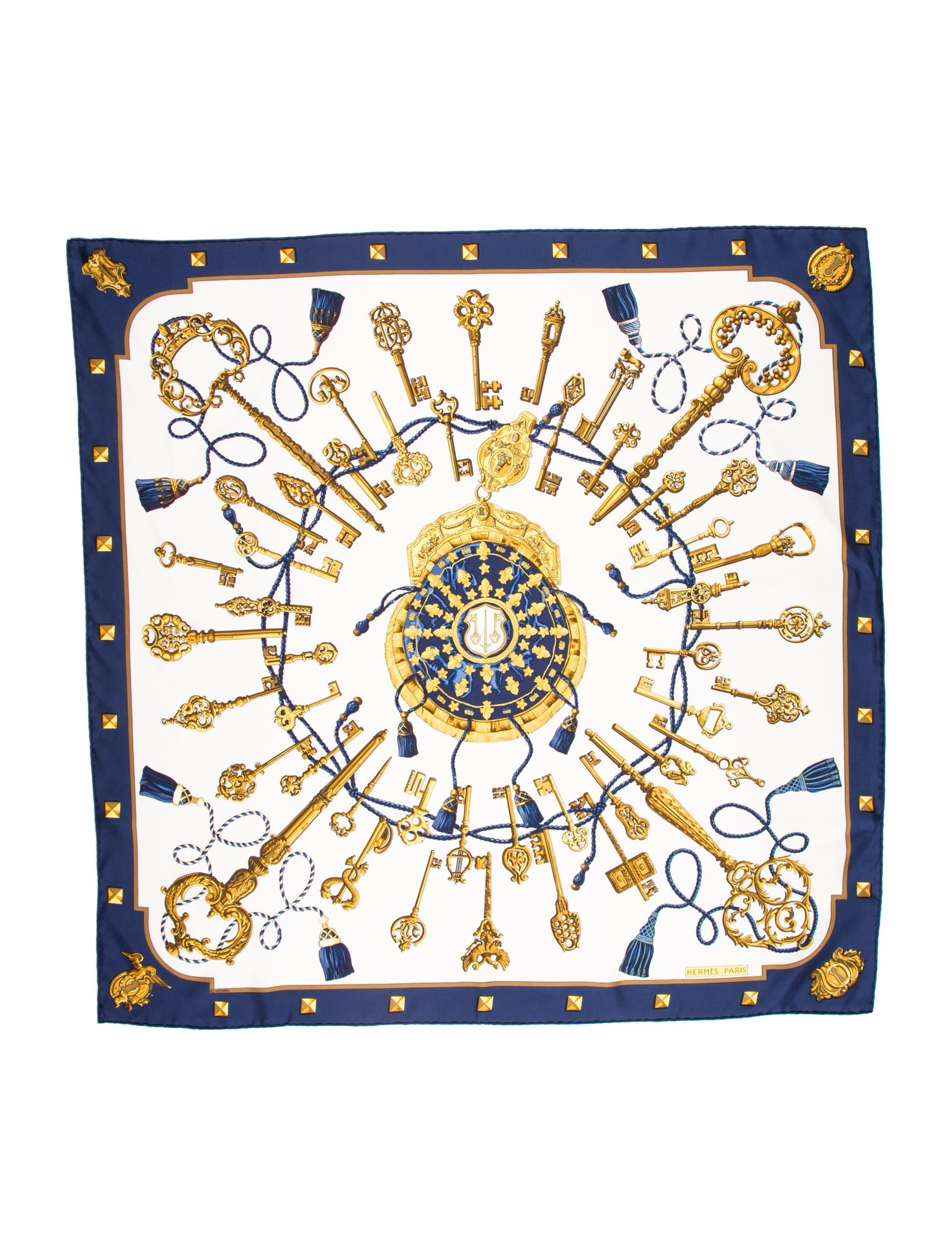 Hermès Les Clés Silk Scarf