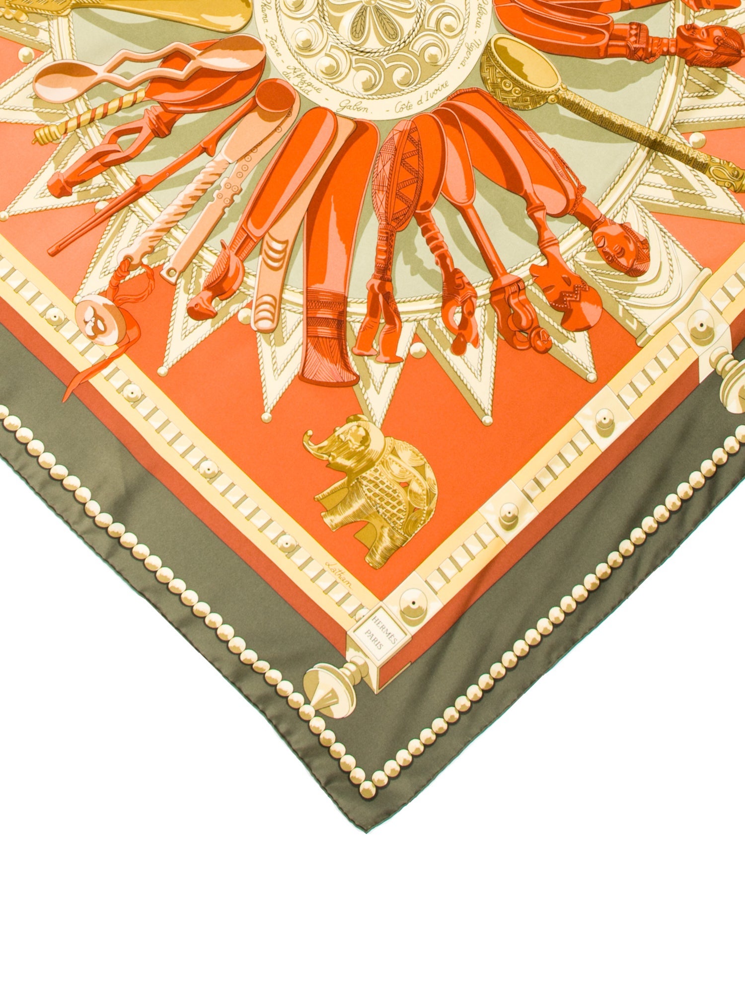 Hermès Cuillers D'Afrique Silk Scarf