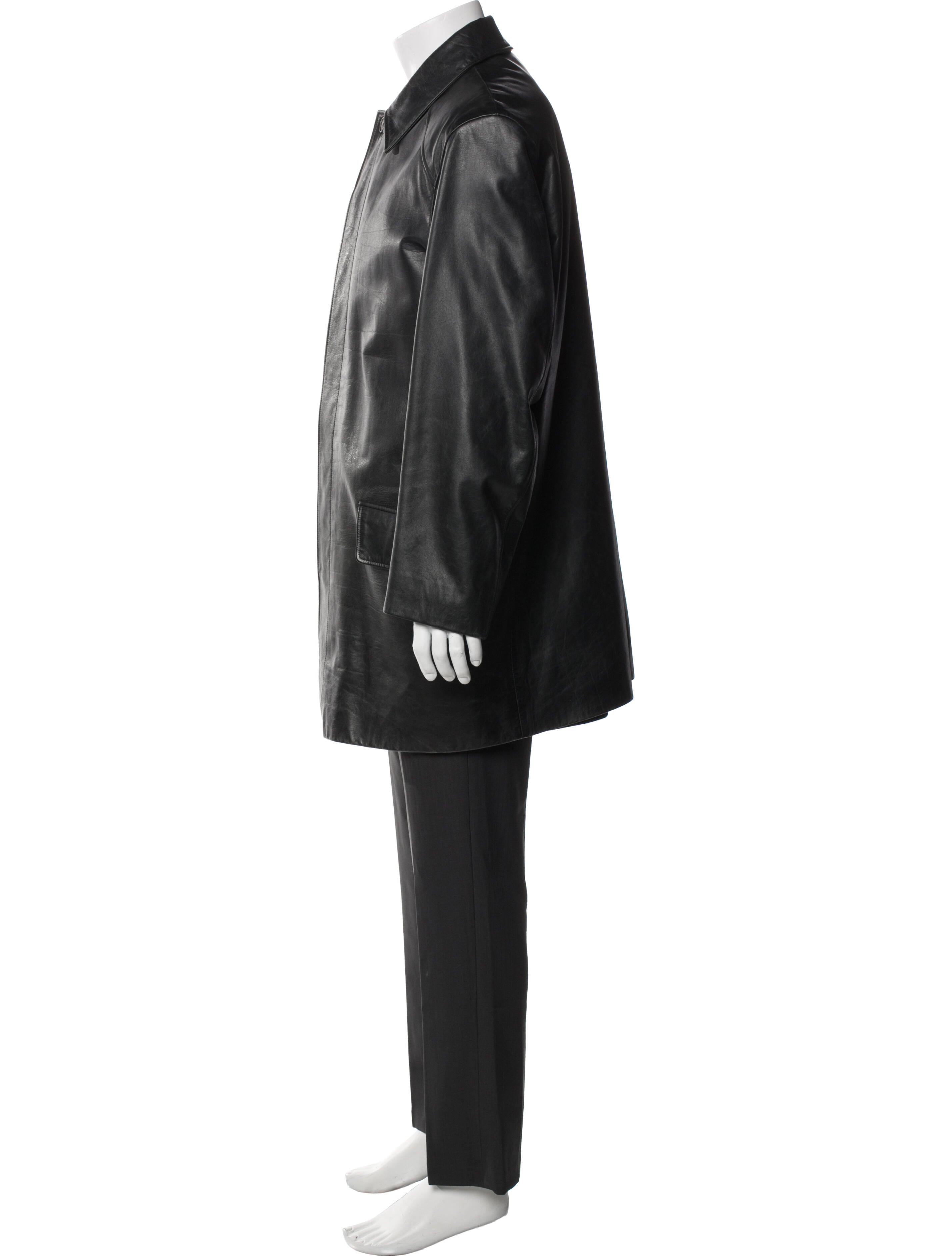 Hermès Leather Overcoat