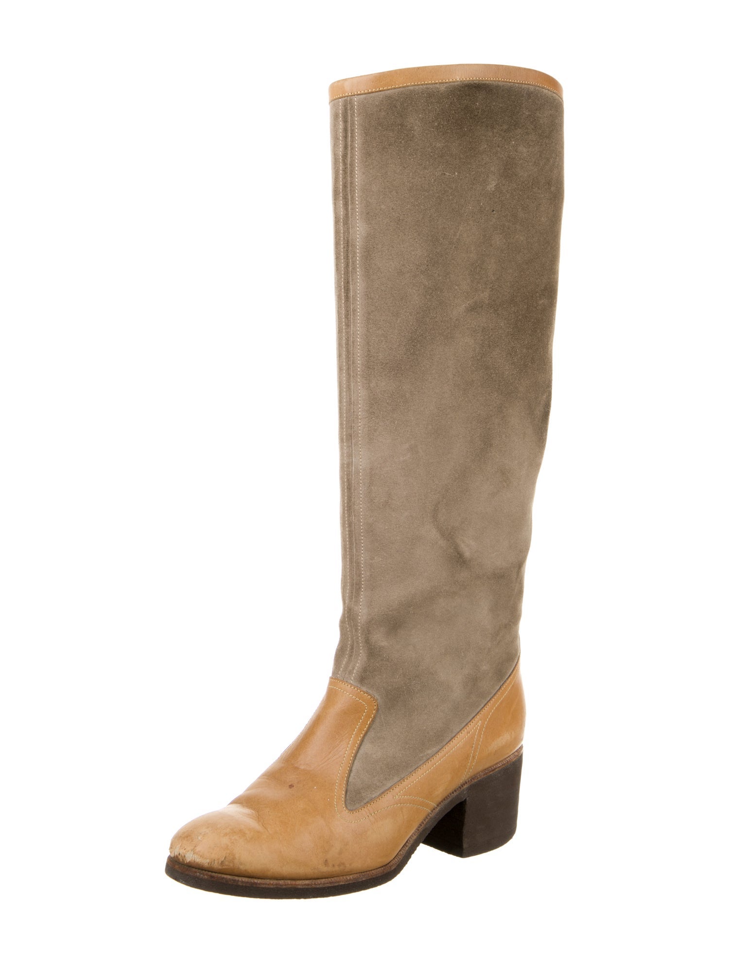 Hermès Vintage Suede Riding Boots